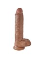 King Cock - Fallo Realistico Vaginale Dildo Caramel Maxi Big XXL 10 con Ventosa Caramel Morbido