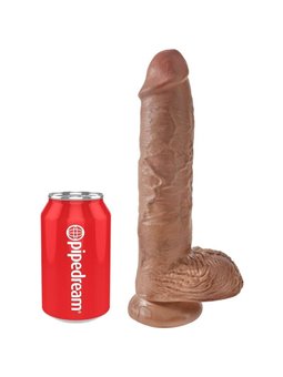 King Cock - Fallo Realistico Vaginale Dildo Caramel Maxi Big XXL 10 con Ventosa Caramel Morbido