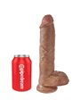 King Cock - Fallo Realistico Vaginale Dildo Caramel Maxi Big XXL 10 con Ventosa Caramel Morbido