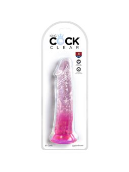 King Cock Clear - Realistic Penis 19.7 CM Pink