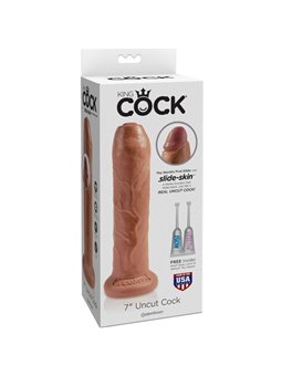 King Cock - King Cock 7 "Uncut - Tan Fallo Realistico con Ventosa
