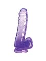 King Cock Clear - Realistic Penis With Balls 13.5 CM Purple