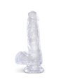 King Cock Clear - Realistic Penis With Balls 13.5 CM Transparent