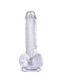 King Cock Clear - Realistic Penis With Balls 13.5 CM Transparent
