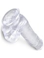 King Cock Clear - Realistic Penis With Balls 13.5 CM Transparent