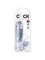 King Cock Clear - Realistic Penis With Balls 13.5 CM Transparent