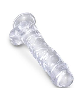 King Cock Clear - Realistic Penis With Balls 16.5 CM Transparent