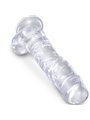 King Cock Clear - Realistic Penis With Balls 16.5 CM Transparent