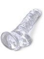King Cock Clear - Realistic Penis With Balls 16.5 CM Transparent