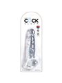 King Cock Clear - Realistic Penis With Balls 16.5 CM Transparent