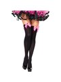 Leg Avenue - Calze Nere Sopra il Ginocchio con Fiocco Taglia Unica Rosa