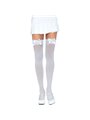 Leg Avenue - Calze Bianche Sopra il Ginocchio con Fiocco Taglia Unica Bianco