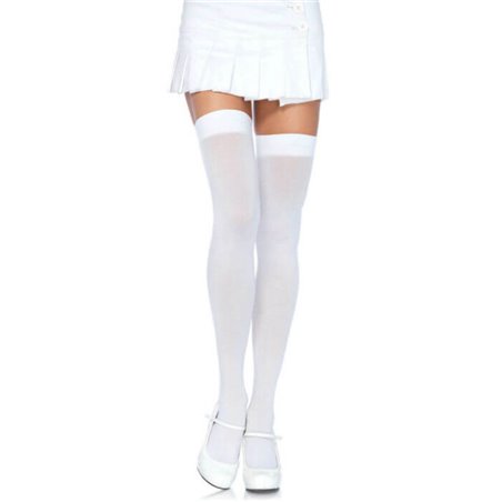 Leg Avenue - Nylon Thigh Highs White