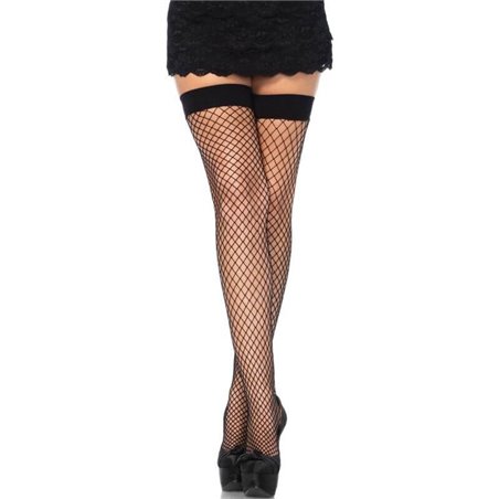 Leg Avenue - Fishnet Thigh Highs Black One Size