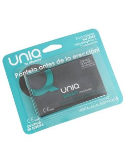 Uniq - Smart Latex Free Pre-Erection Condoms 3 Units