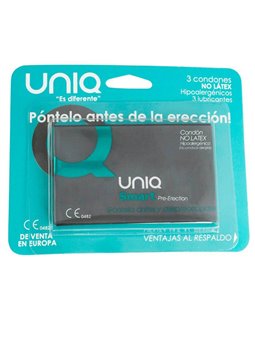 Uniq - Smart Latex Free Pre-Erection Condoms 3 Units