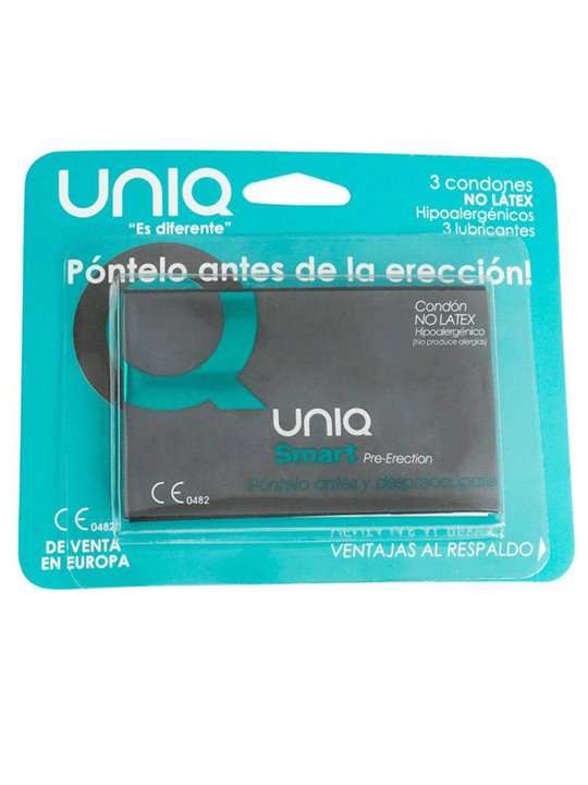Uniq - Smart Latex Free Pre-Erection Condoms 3 Units