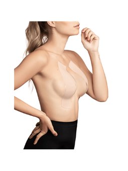 Bye-Bra - Nastro Corpo 5 M X 6,5 CM + 3 Paia di Copri Capezzoli - Beige