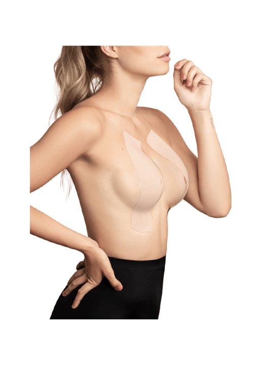 Bye-Bra - Nastro Corpo 5 M X 6,5 CM + 3 Paia di Copri Capezzoli - Beige