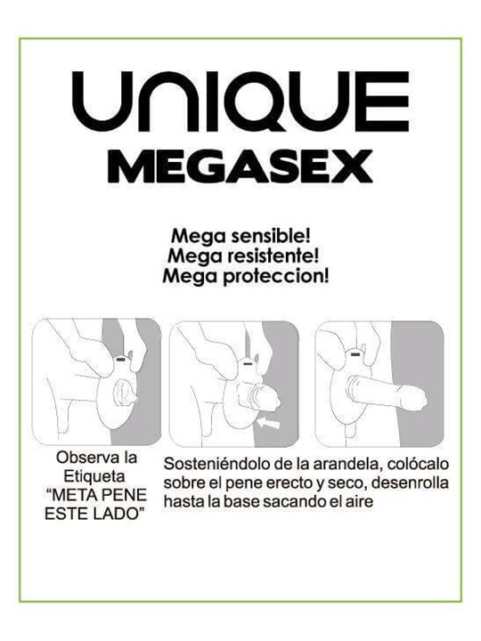 Uniq - Megasex Latex Free Sensitive Condoms 3 Units