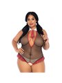 Leg Avenue - Schoolgirl Crothless Fitness Teddy Plus Size
