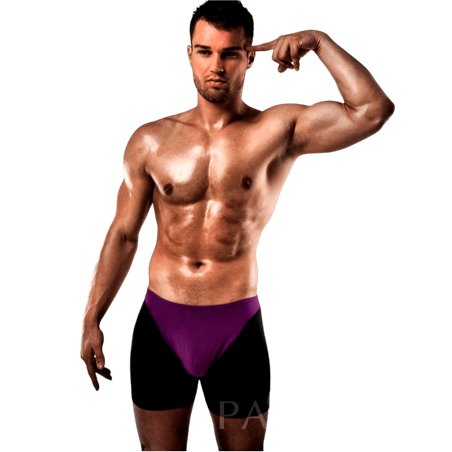 Passion - Boxer 009 Lilac/Black Erotic Lingerie S/M