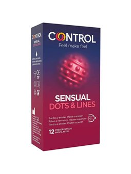 Control Preservativi Adapta Sensual Dots & Lines - 12 Pz