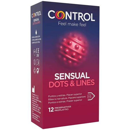 Control Preservativi Adapta Sensual Dots & Lines - 12 Pz