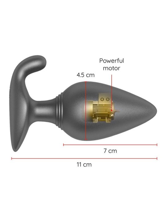 Oninder - Rio Vibrating Anal Plug Black - Free App
