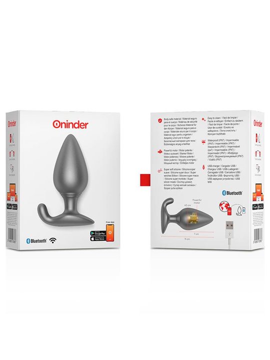Oninder - Rio Vibrating Anal Plug Black - Free App