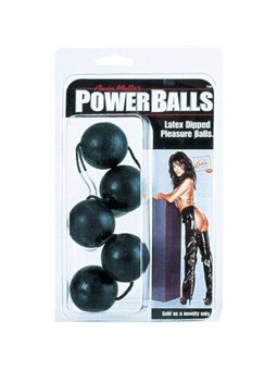 CalExotics Latex Dipped Pleasure Balls - Palline Anali in Silicone - Nero