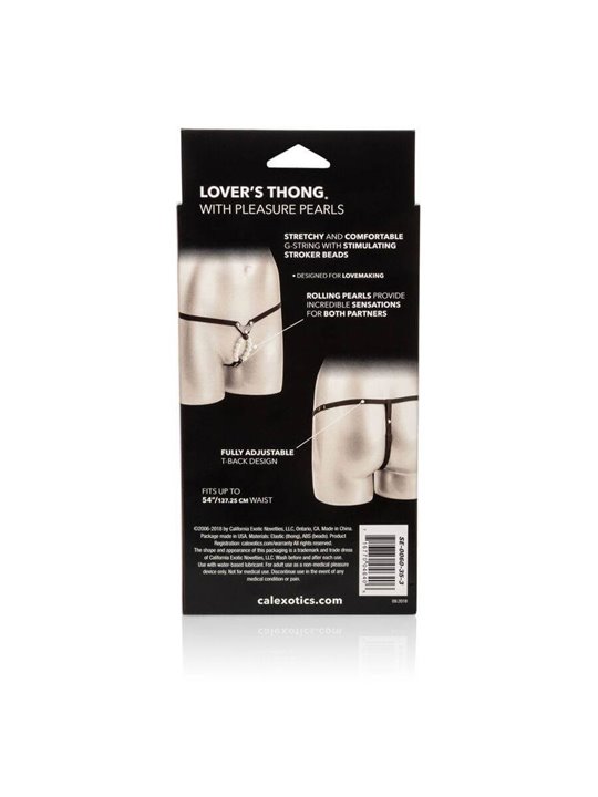 CalExotics Lover's Tong - Perizoma con Perle per la Stimolazione di Coppia