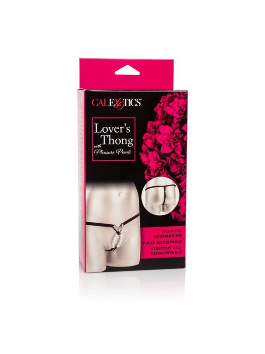 CalExotics Lover's Tong - Perizoma con Perle per la Stimolazione di Coppia