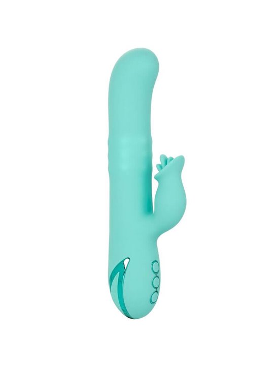 CalExotics Bel Air Bombshell - Vibratore Rabbit con Testa Rotante - Turchese
