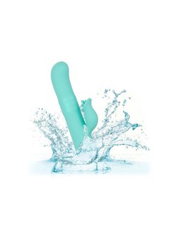 CalExotics Bel Air Bombshell - Vibratore Rabbit con Testa Rotante - Turchese