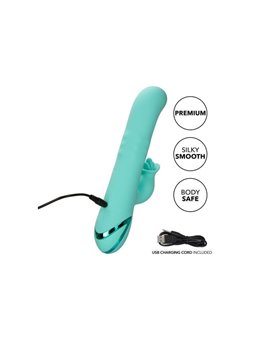 CalExotics Bel Air Bombshell - Vibratore Rabbit con Testa Rotante - Turchese