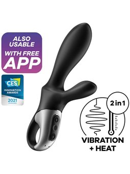 Satisfyer Heat Climax Vibratore Anale Rabbit con App Nero