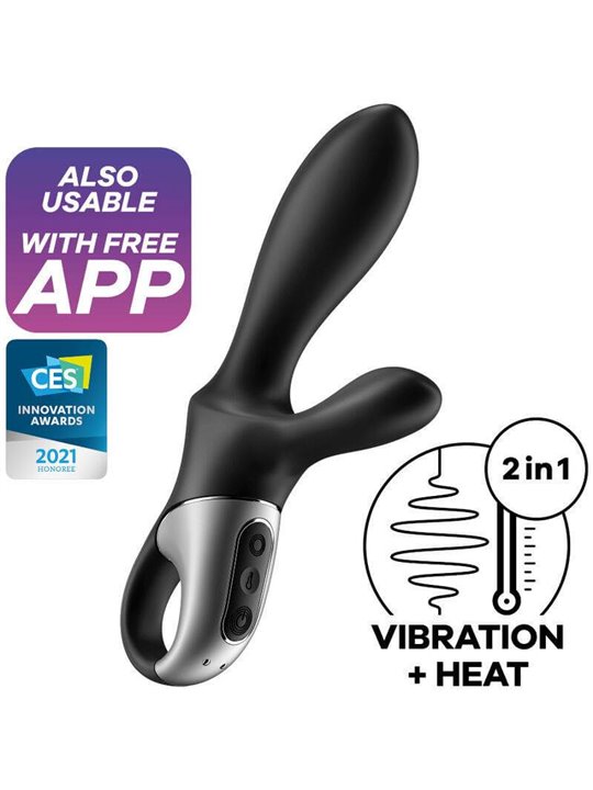 Satisfyer Heat Climax Vibratore Anale Rabbit con App Nero