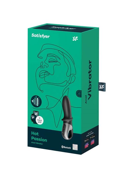 Satisfyer - Hot Passion Anal Vibrator App Black