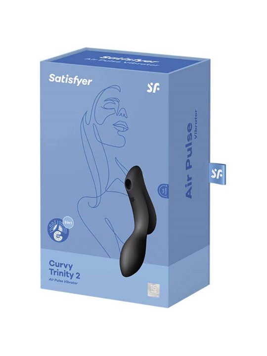 Satisfyer Curvy Trinity 2 Air Pulse Vibrator - Black