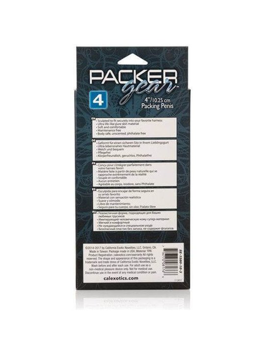 CalExotics Packer Gear 4 - Dildo Realistico Strap-On 10,25 CM - Marrone