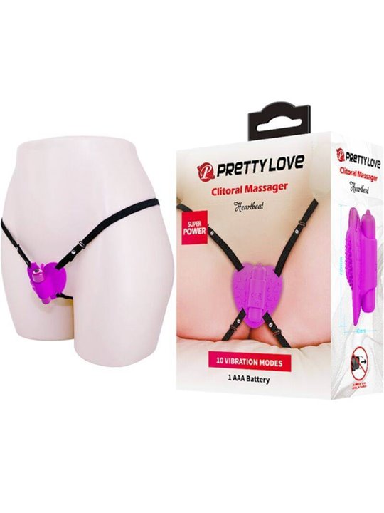 Pretty Love - Clitoral Massager Heartbeat 10 Vibration Modes Purple