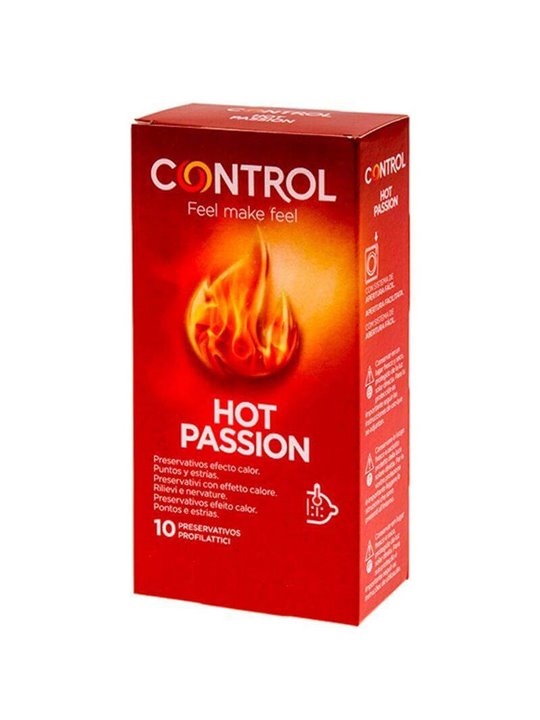 Control Hot Passion - Preservativi Adapta con Effetto Riscaldante - 10 Pz