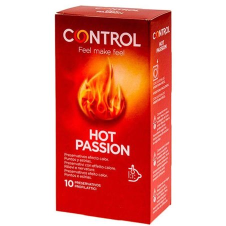 Control Hot Passion - Preservativi Adapta con Effetto Riscaldante - 10 Pz