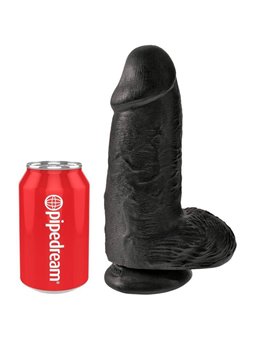 King Cock - Chubby Realistic Penis 23 CM Black