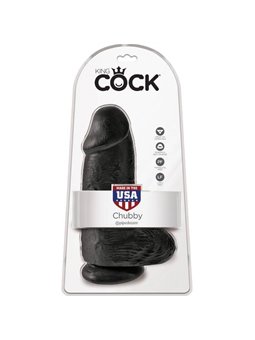 King Cock - Chubby Realistic Penis 23 CM Black