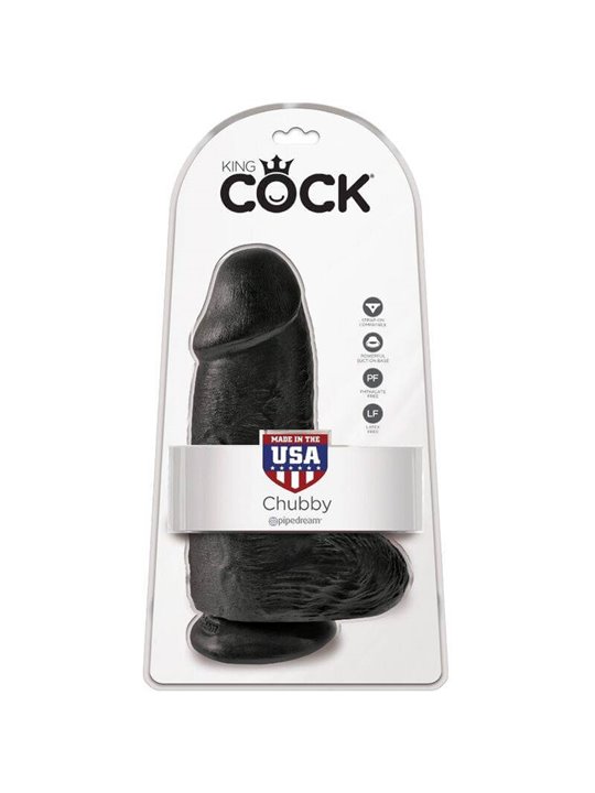 King Cock - Chubby Realistic Penis 23 CM Black