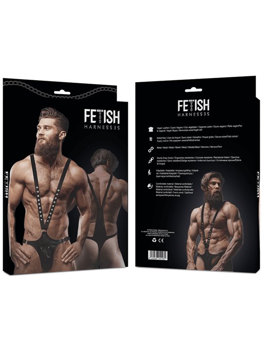 Fetish Submissive Attitude - Men'S V-Shaped Eco-Leather Harness