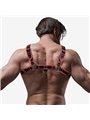 Fetish Submissive Attitude - Men'S Eco-Leather Chest Harness Black/Red