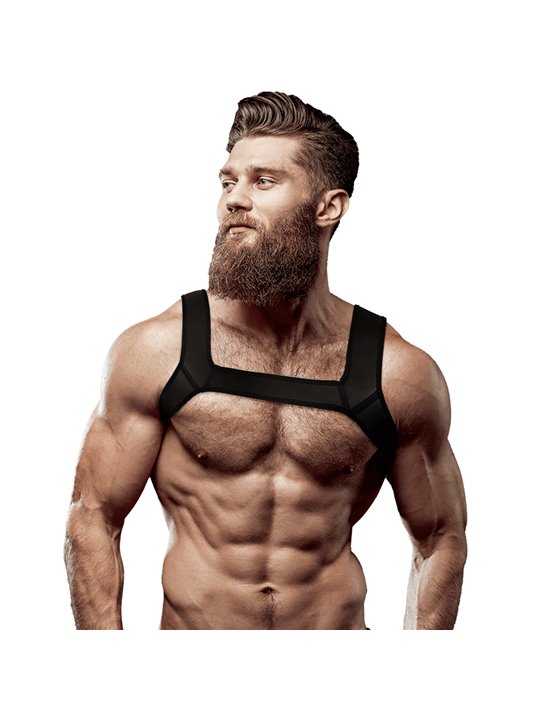 Fetish Submissive Attitude - Neoprene Chest Harness for Men Size L